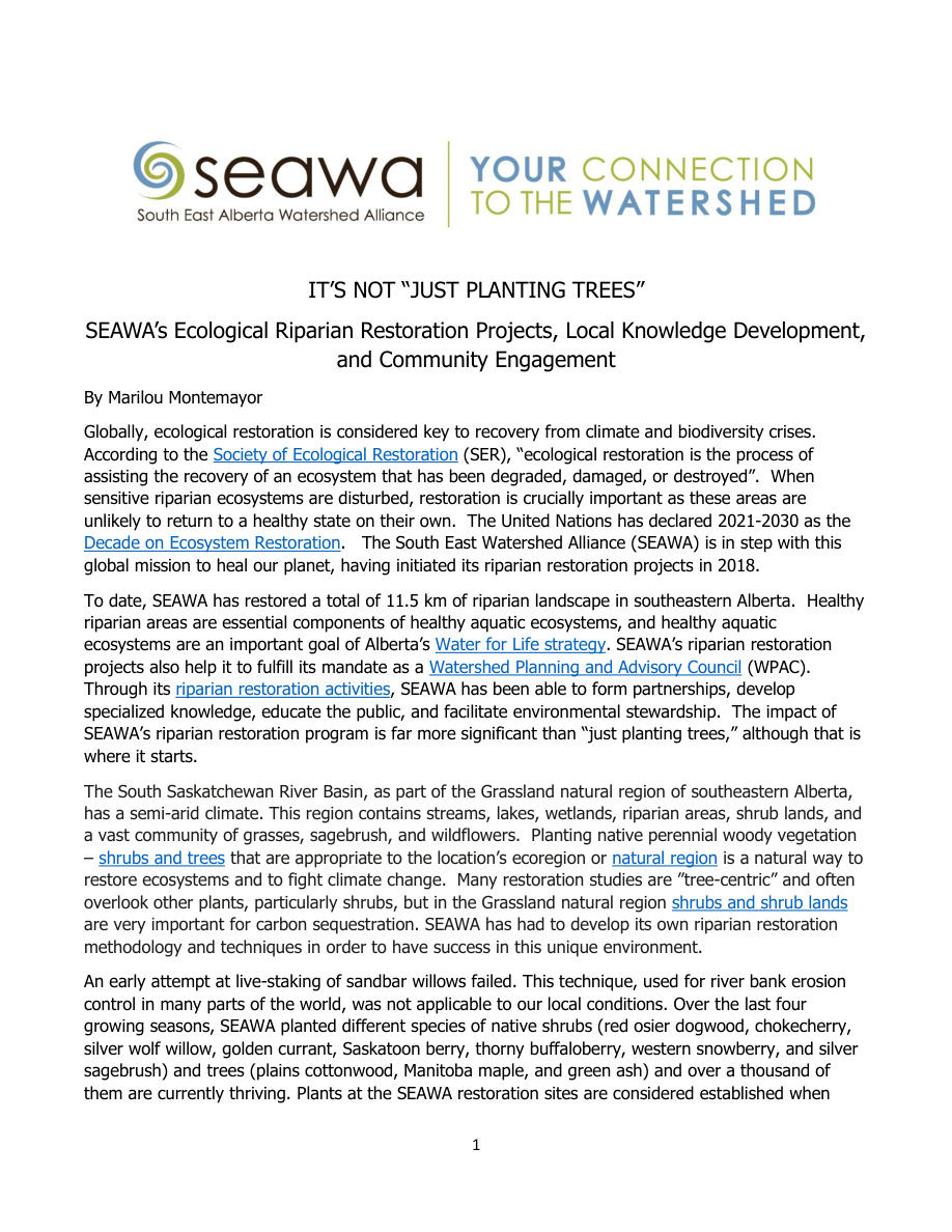 Not Just Planting Trees