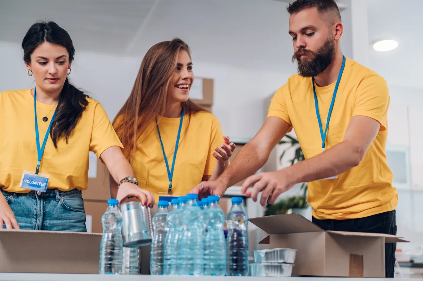 Volunteer helping with office and admin work